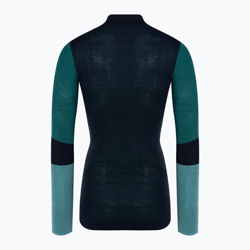 Bluza termoaktywna damska Smartwool Intraknit Thermal Merino Baselayer Colorblock 1/4 Zip navy 4