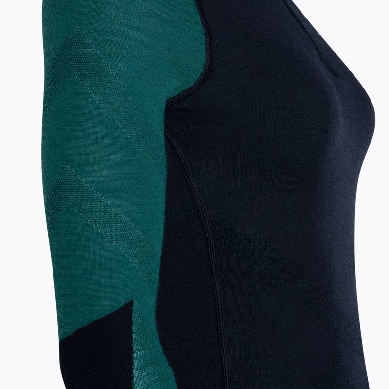 Bluza termoaktywna damska Smartwool Intraknit Thermal Merino Baselayer Colorblock 1/4 Zip navy 5