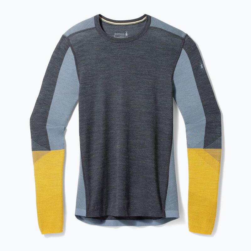 Bluza termoaktywna męska Smartwool Intraknit Thermal Merino Baselayer Colorblock Crew charcoal 3