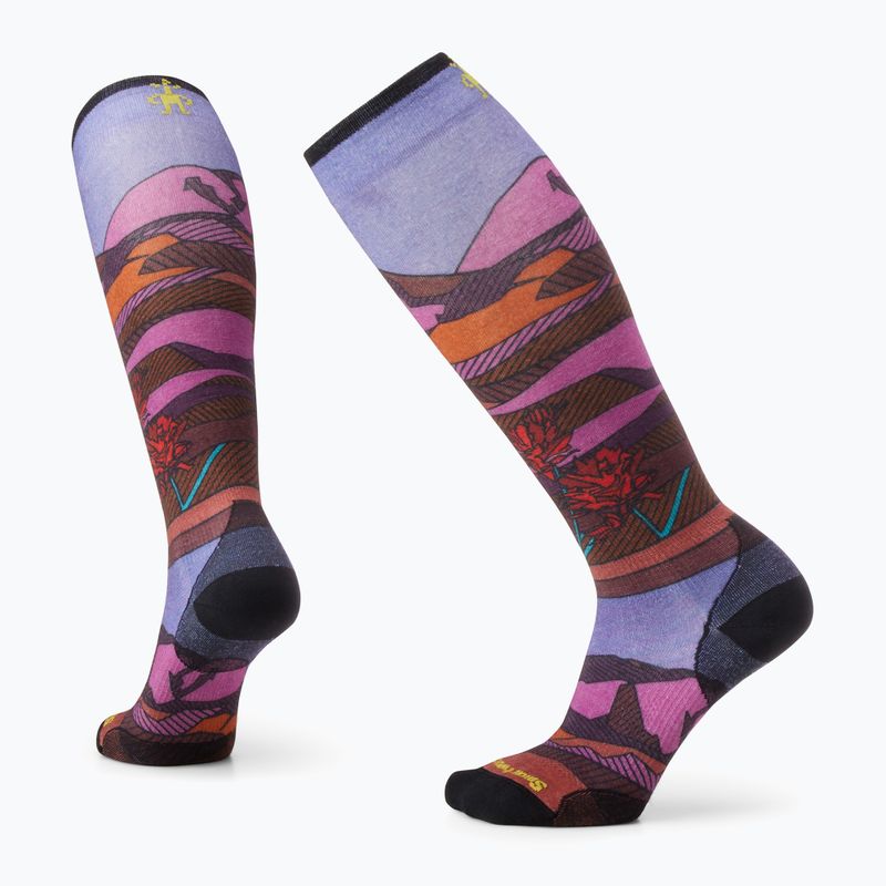 Skarpety narciarskie damskie Smartwool Ski Zero Cushion Floral Field Print OTC picante 6