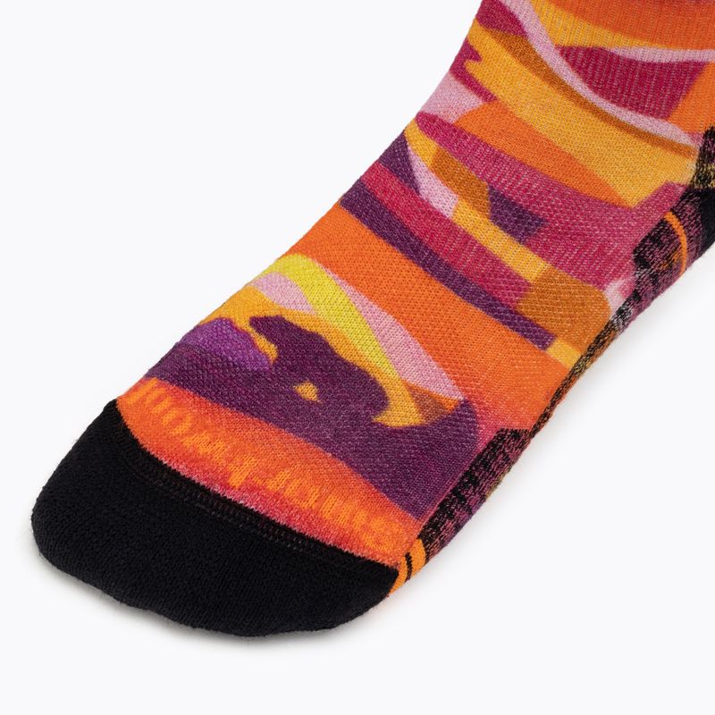 Skarpety damskie Smartwool Hike Light Cushion Bear Country Print Crew orange rust 3