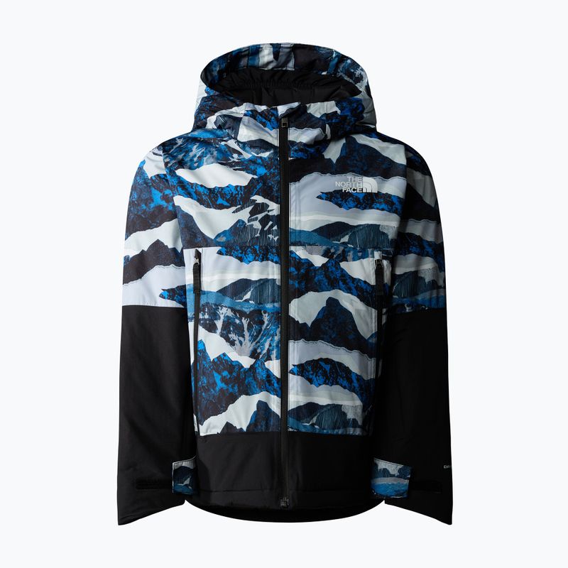 Kurtka narciarska dziecięca The North Face Freedom Insulated optic blue mountain traverse print 5