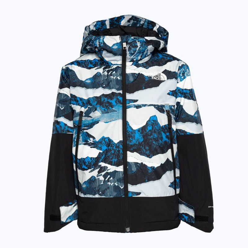 Kurtka narciarska dziecięca The North Face Freedom Insulated optic blue mountain traverse print