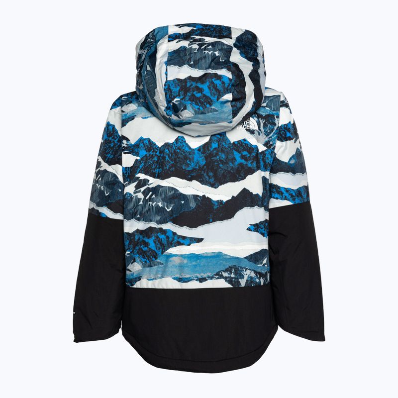 Kurtka narciarska dziecięca The North Face Freedom Insulated optic blue mountain traverse print 2