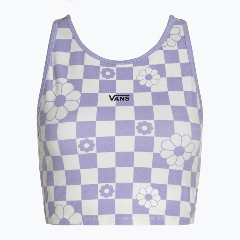 Top damski Vans Longline Racerback Bralette Floral checkerboard/sweet lavender