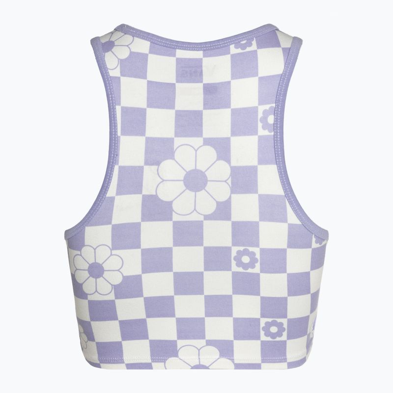 Top damski Vans Longline Racerback Bralette Floral checkerboard/sweet lavender 2