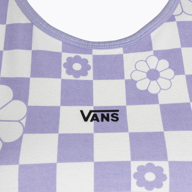 Top damski Vans Longline Racerback Bralette Floral checkerboard/sweet lavender 3