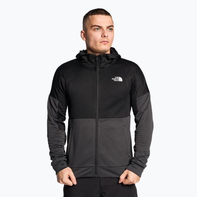 Bluza trekkingowa męska The North Face Mountain Athletics Full Zip Fleece asphalt grey/black