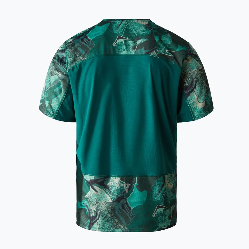 Koszulka do biegania męska The North Face Sunriser lichen teal camo embroidery print 2