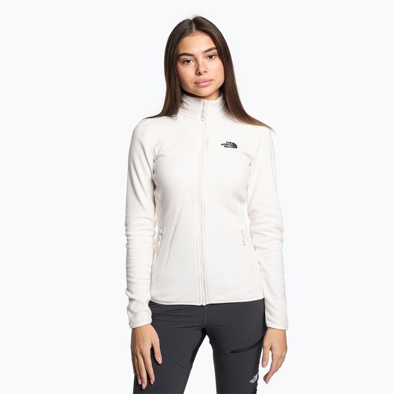 Bluza damska The North Face 100 Glacier FZ gardenia white