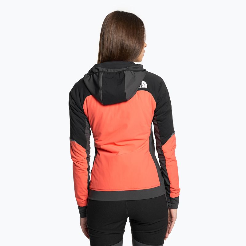 Kurtka hybrydowa damska The North Face Dawn Turn Hybrid Ventrix Hoodie radiant orange/black/asphalt 2