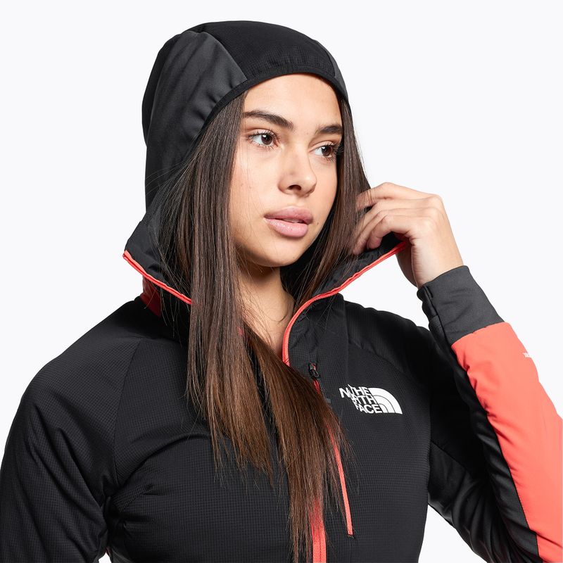 Kurtka hybrydowa damska The North Face Dawn Turn Hybrid Ventrix Hoodie radiant orange/black/asphalt 4