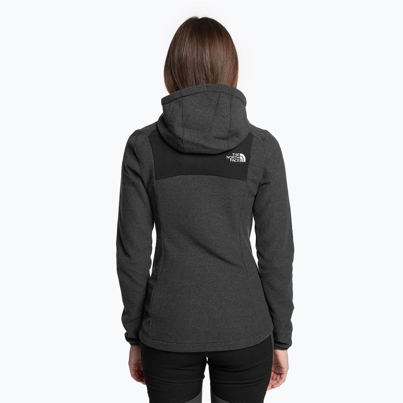 Bluza trekkingowa damska The North Face Homesafe Full Zip Fleece Hoodie black/asphalt grey stripe 2