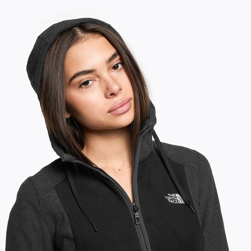 Bluza trekkingowa damska The North Face Homesafe Full Zip Fleece Hoodie black/asphalt grey stripe 4