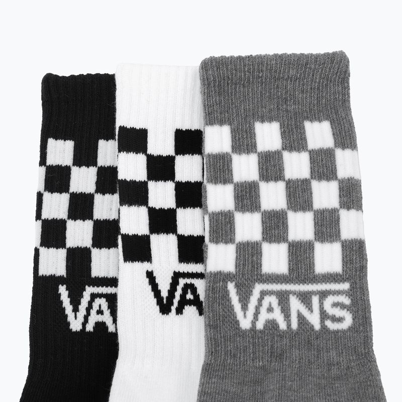 Skarpety męskie Vans Classic Check Crew 3 pary black/white 6