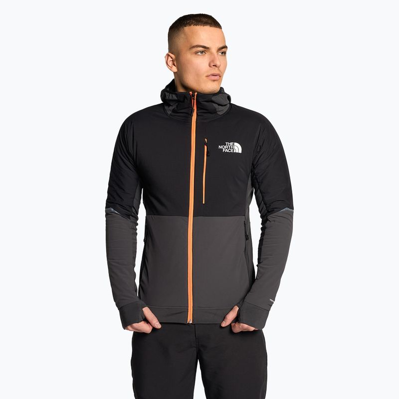 Kurtka hybrydowa męska The North Face Dawn Turn Hybrid Ventrix Hoodie asphalt grey/black/orange