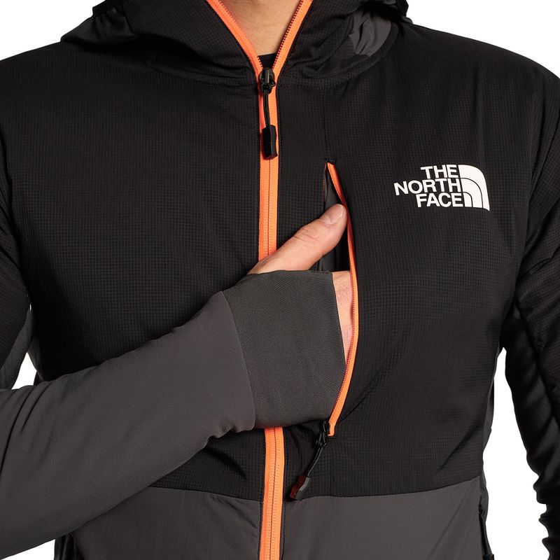 Kurtka hybrydowa męska The North Face Dawn Turn Hybrid Ventrix Hoodie asphalt grey/black/orange 4