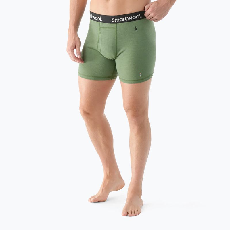 Bokserki termoaktywne męskie Smartwool Merino Boxer Brief Boxed fern green 2