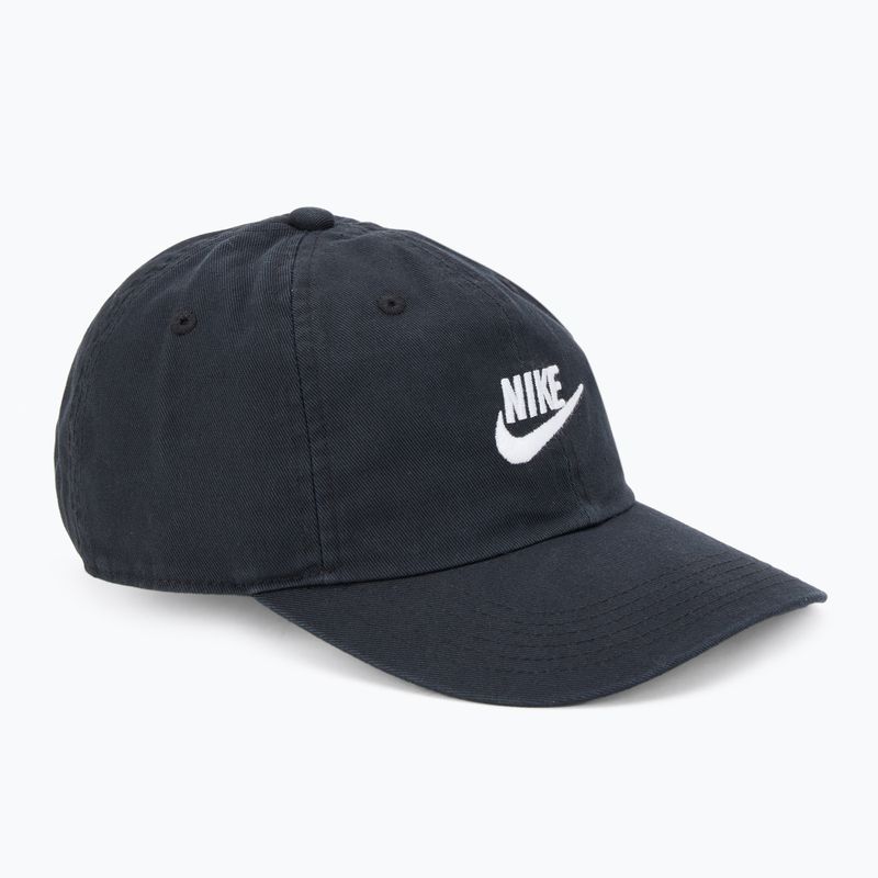 Czapka z daszkiem dziecięca Nike Club Unstructured Futura Wash white/black