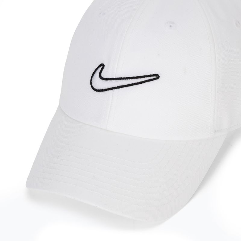 Czapka z daszkiem Nike Club Unstructured Swoosh white/white 3