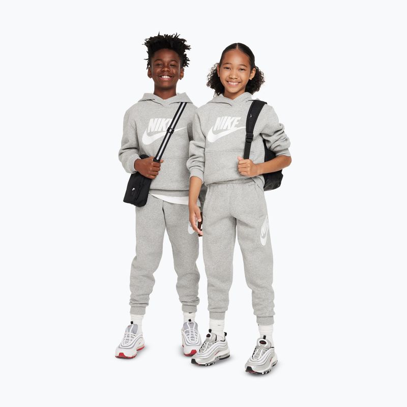 Bluza dziecięca Nike Club Fleece Hoodie dark grey heather/white 5