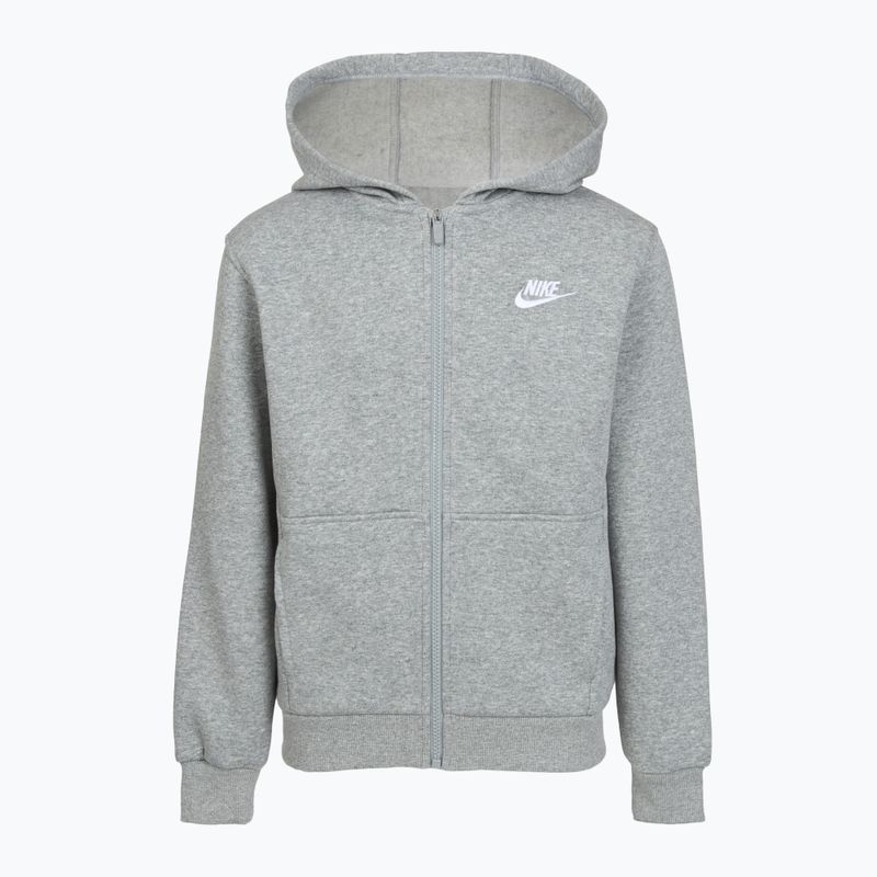 Bluza dziecięca Nike Sportswear Club Fleece dark grey heather/base grey/white