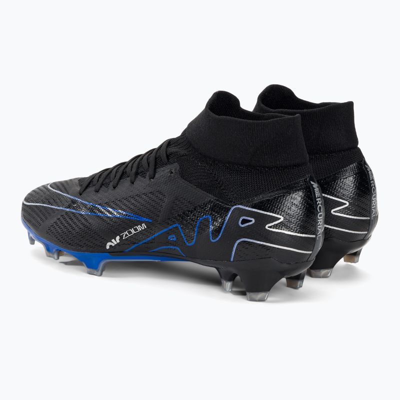 Buty piłkarskie męskie Nike Zoom Mercurial Superfly 9 Pro FG black/chrome/ hyper royal 3