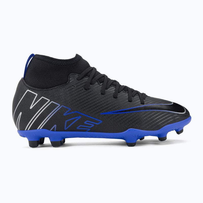 Buty do piłki do nożnej dziecięce Nike JR Mercurial Superfly 9 Club FG/MG black/chrome/hyper real 2