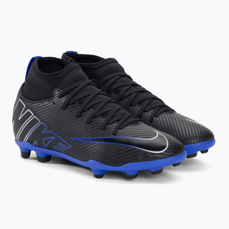 Buty do piłki do nożnej dziecięce Nike JR Mercurial Superfly 9 Club FG/MG black/chrome/hyper real 4