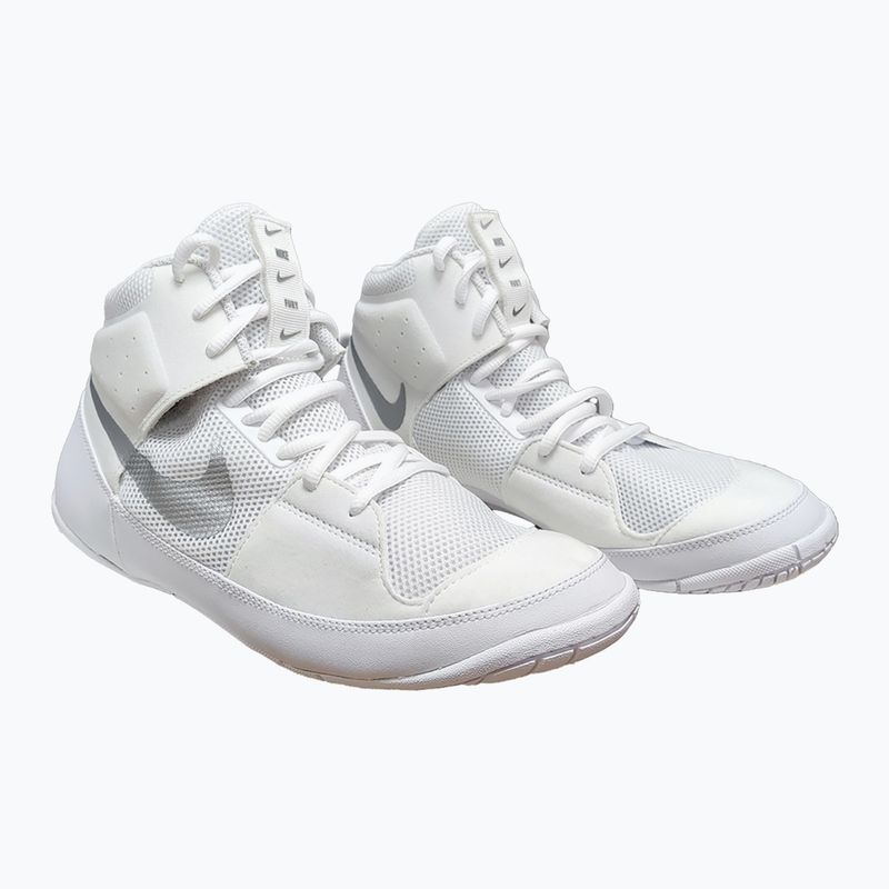 Buty zapaśnicze Nike Fury white/metallic silver 5