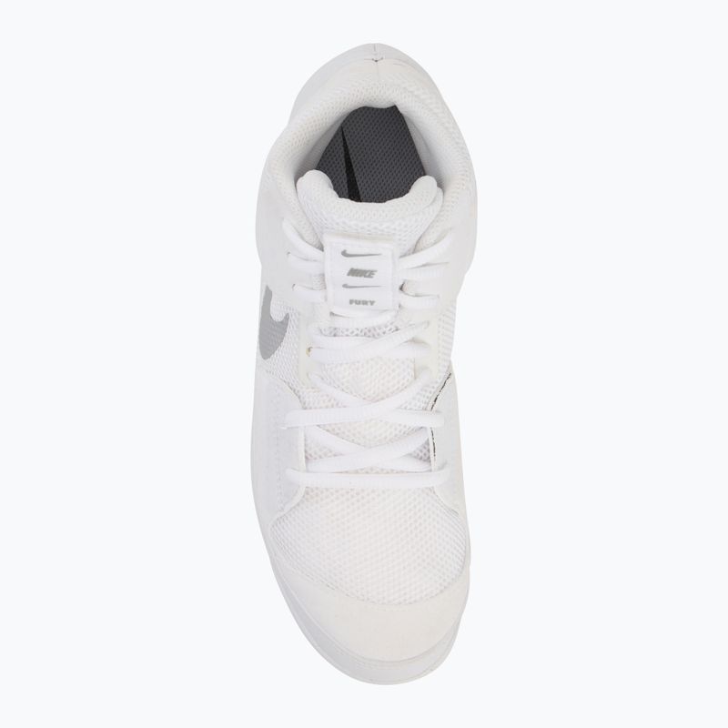Buty zapaśnicze Nike Fury white/metallic silver 5
