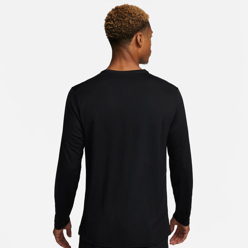 Longsleeve do biegania męski Nike Miler Dri-Fit UV black 3