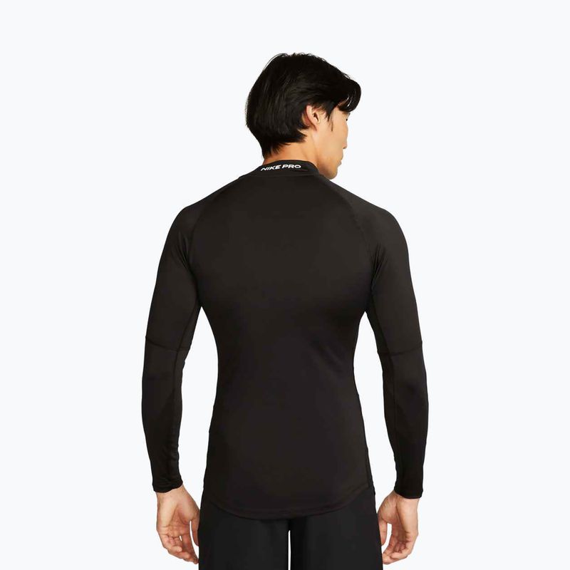 Longsleeve treningowy męski Nike Pro Dri-Fit Mock-Neck black/white 3