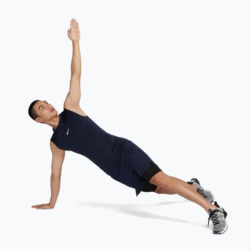 Koszulka męska Nike Pro Dri-Fit Tight Sleeveless Fitness obsidian/white 2