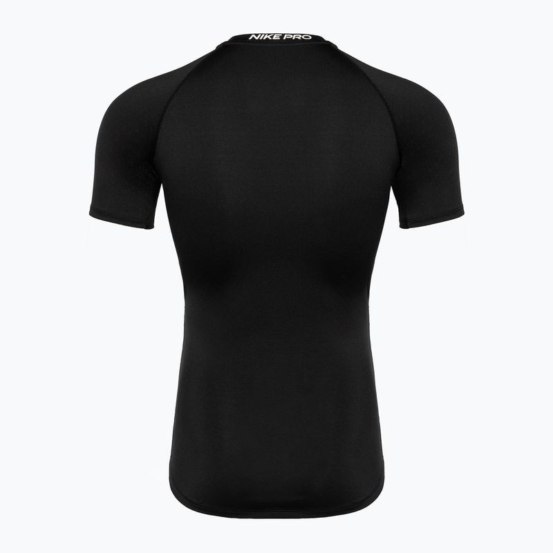 Koszulka treningowa męska Nike Pro Dri-Fit Tight SS Fitness black/white 2