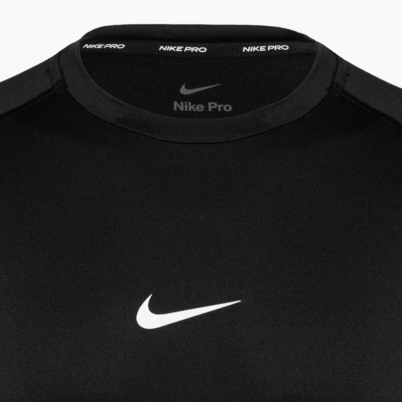 Koszulka treningowa męska Nike Pro Dri-Fit Tight SS Fitness black/white 3