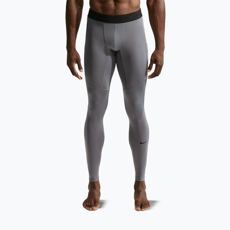 Legginsy treningowe męskie Nike Pro Dri-Fit Tight Fitness smoke grey/black