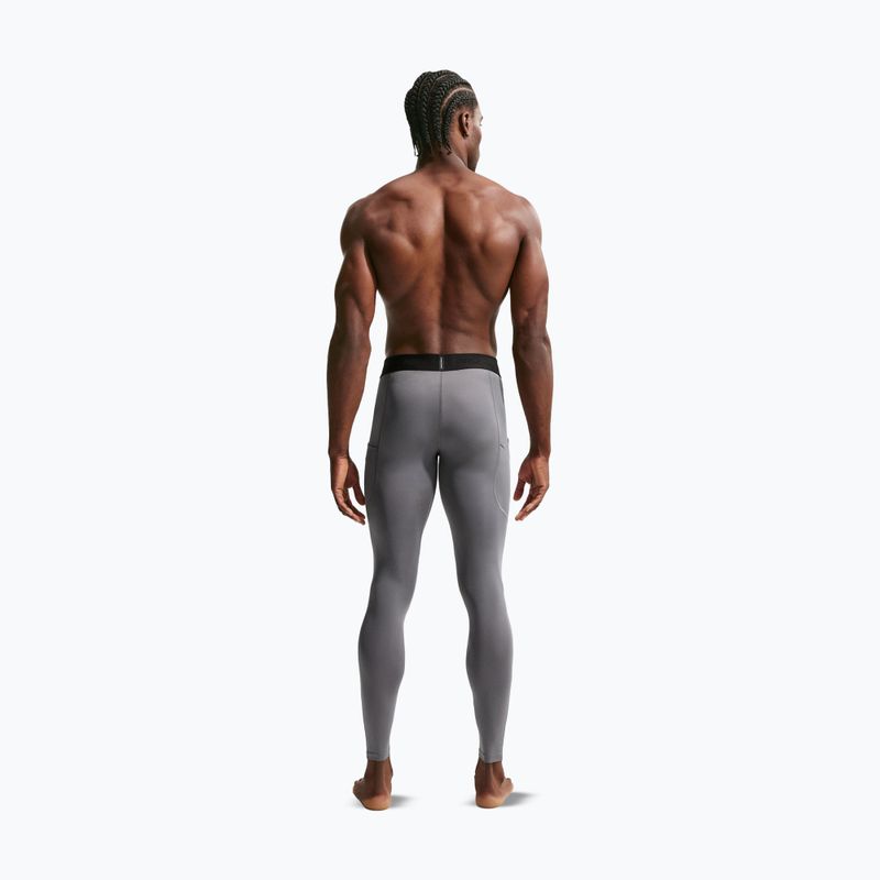 Legginsy treningowe męskie Nike Pro Dri-Fit Tight Fitness smoke grey/black 3