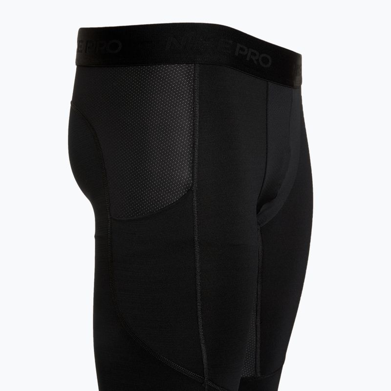 Legginsy treningowe męskie Nike Pro Warm black/white 3