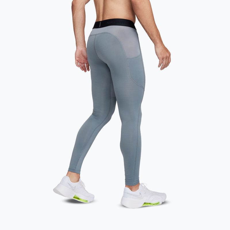 Legginsy męskie Nike Pro Warm smoke grey/black 3