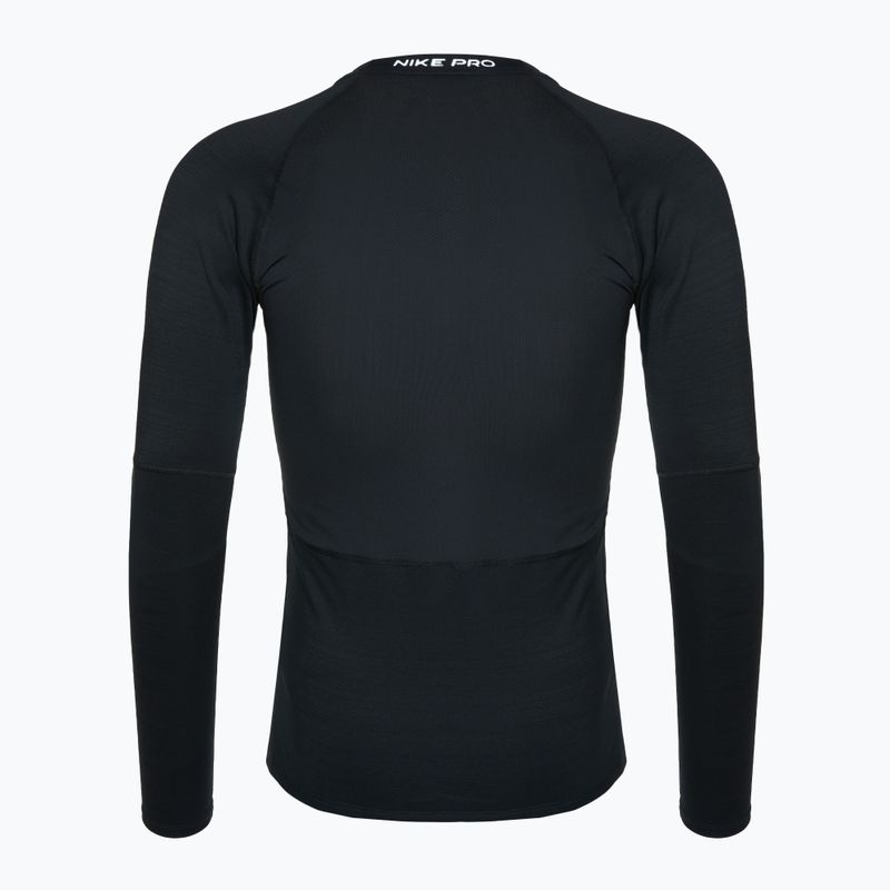 Longsleeve treningowy męski Nike Pro Warm LS black/ white 2