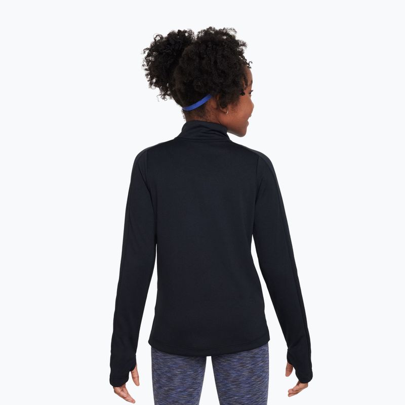 Longsleeve treningowy dziecięcy Nike Dri-Fit 1/4 Zip black/white 3