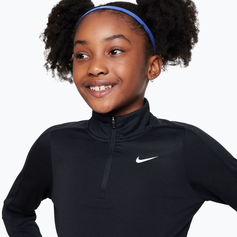 Longsleeve treningowy dziecięcy Nike Dri-Fit 1/4 Zip black/white 4