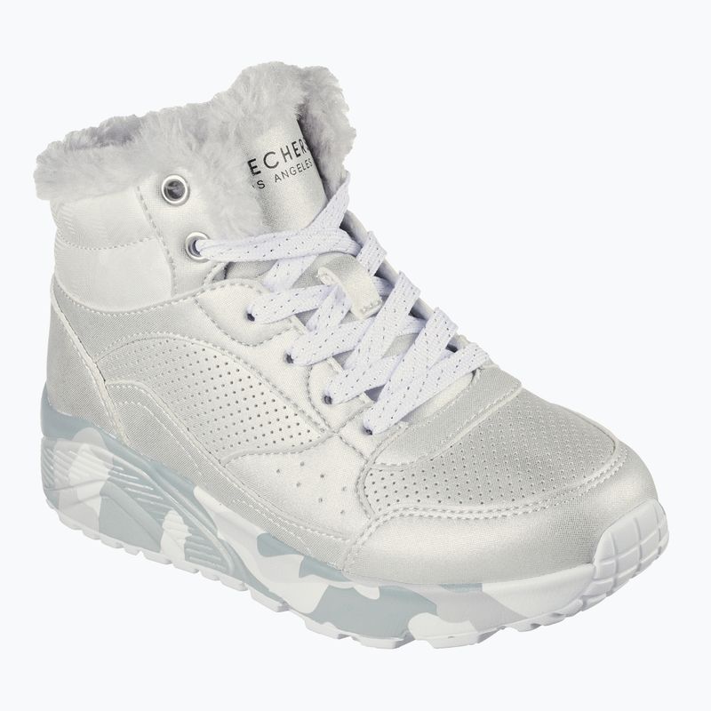 Buty dziecięce SKECHERS Uno Lite Camo Dazzle silver/grey 8