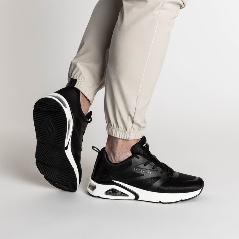 Buty męskie SKECHERS Tres-Air Uno Revolution-Airy black/white 2
