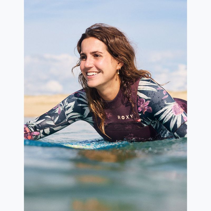 Pianka do pływania damska ROXY 4/3 mm Swell Natural Front Zip black multi 9