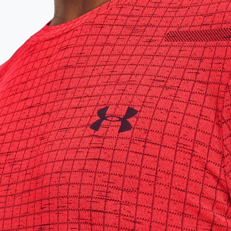 Koszulka treningowa męska Under Armour Seamless Grid beta/dark maroon 3