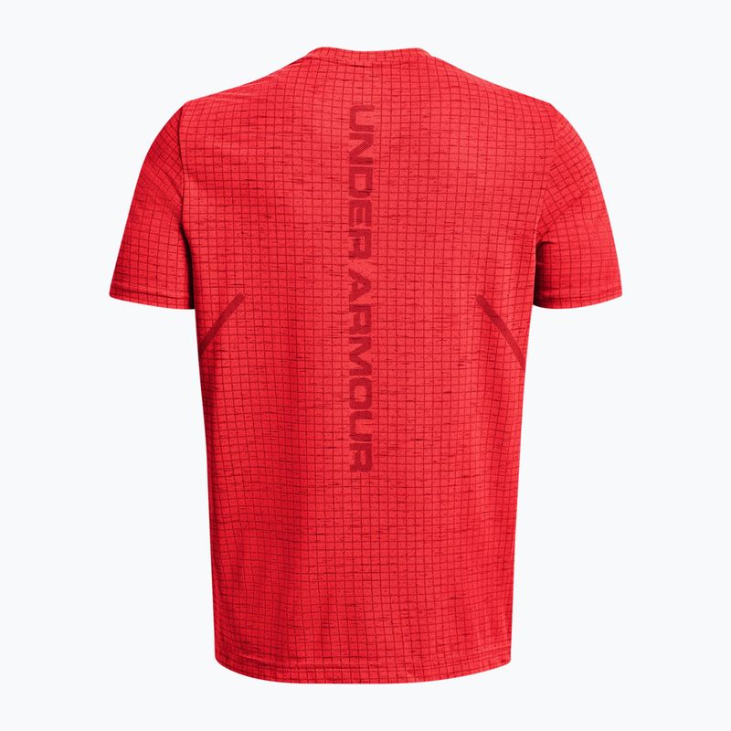 Koszulka treningowa męska Under Armour Seamless Grid beta/dark maroon 5