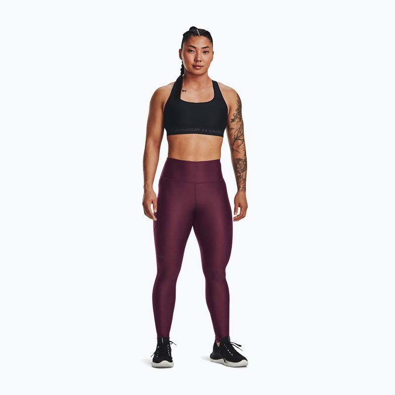 Legginsy treningowe damskie Under Armour HG Armour HiRise dark maroon/black 2