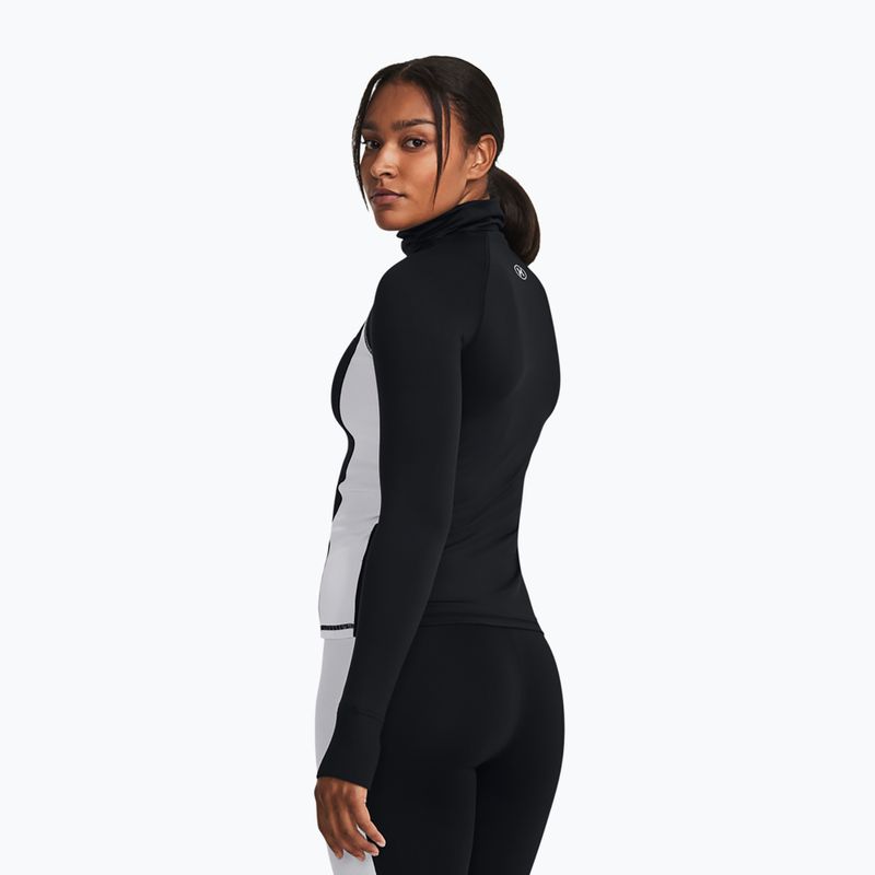 Bluza damska Under Armour Train CW Funnel Neck black/lime yellow/white 2